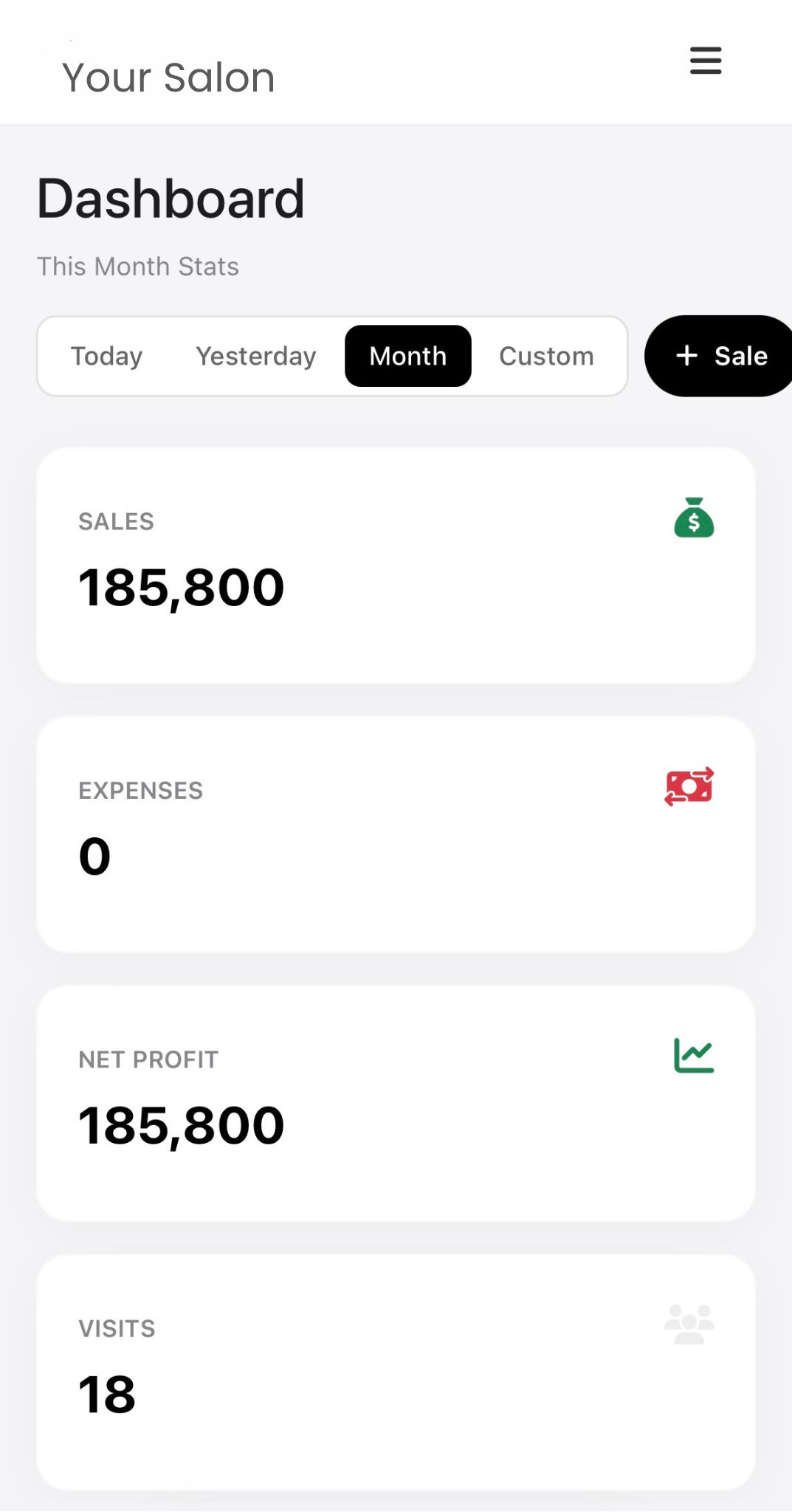 Dashboard Mobile
